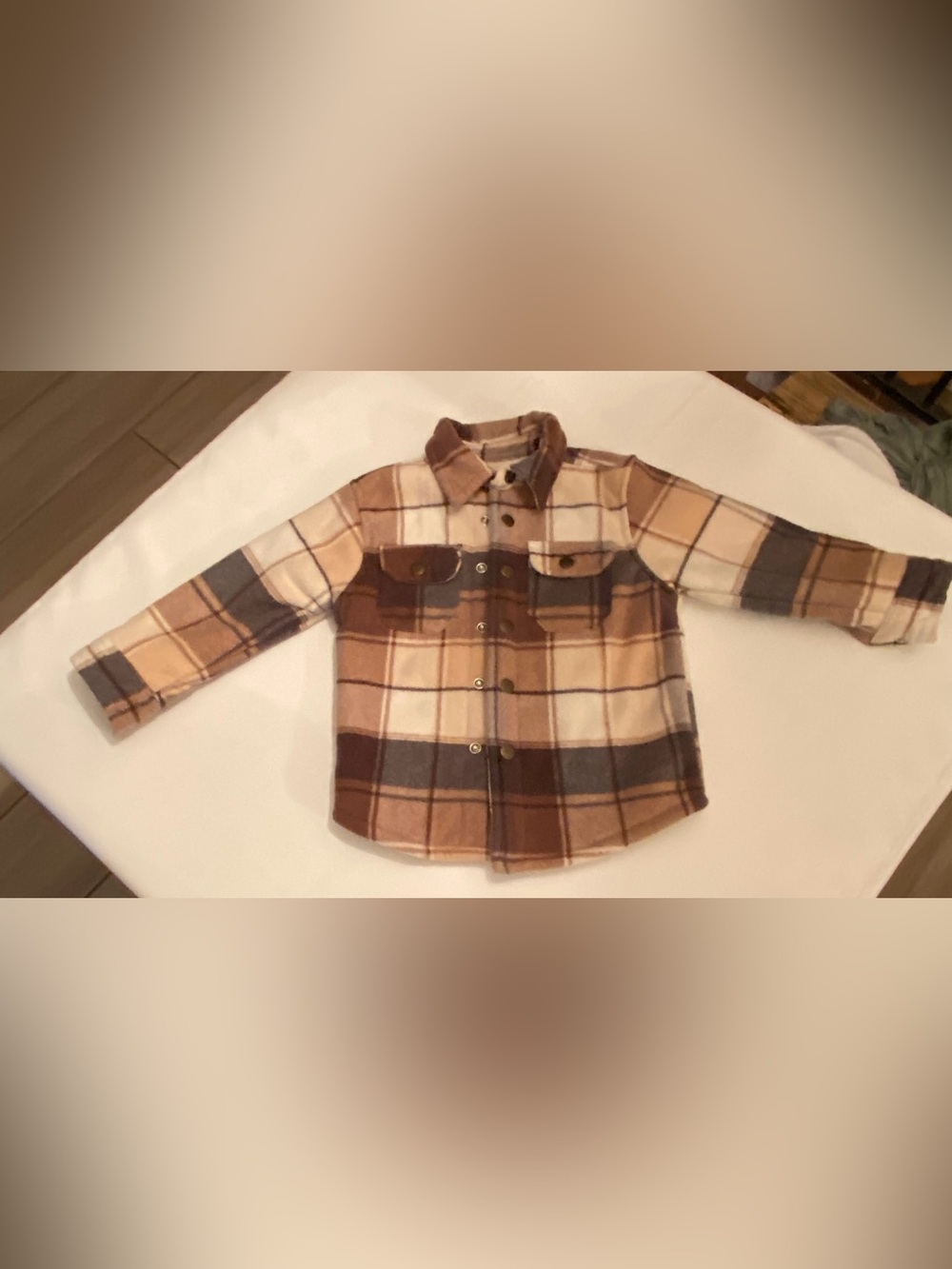 Copper Denim, toddler sherpa lined plaid shirt/jacket, 3T EUC